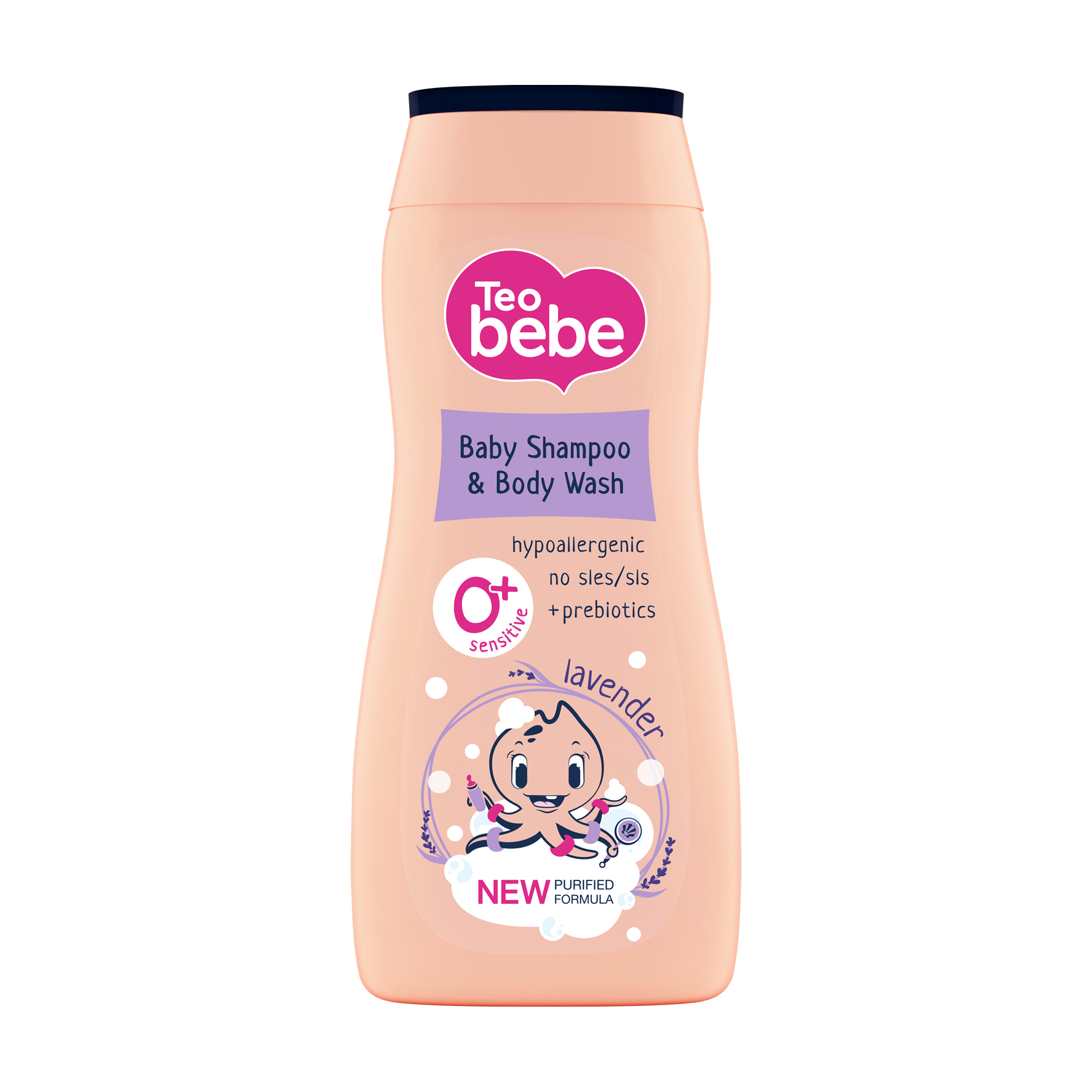 Дитячий шампунь-гель для душу Teo Bebe Lavender, 200 мл