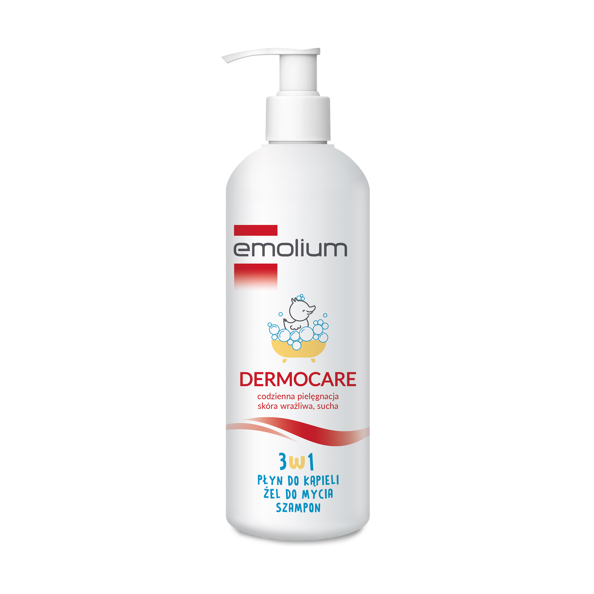 Дитячий шампунь-гель для купання 3в1 Emolium Dermocare, 400 мл